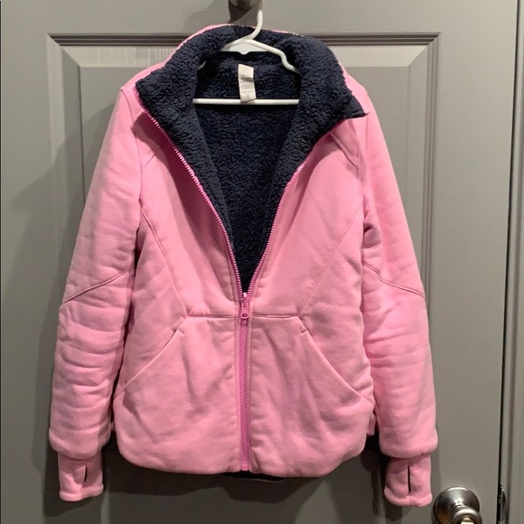 Ivivva Girls Pink and Purple Reversible Coat - Size 10